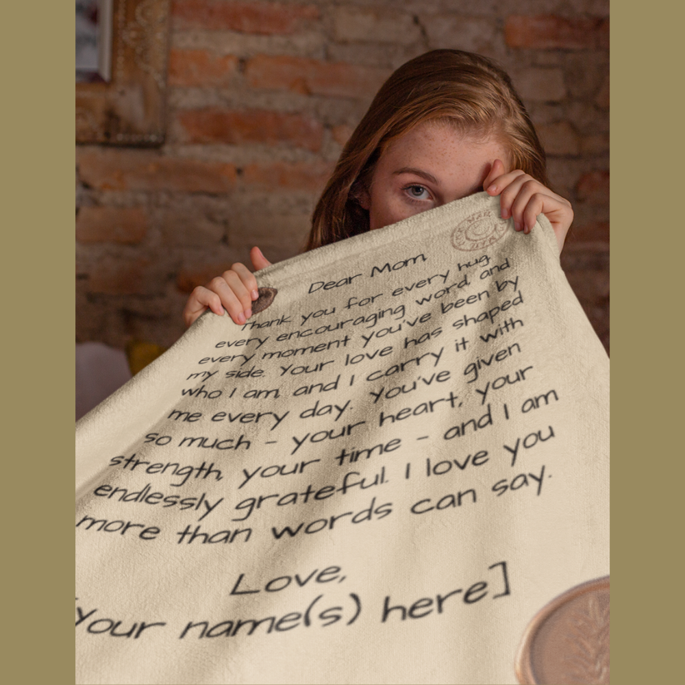Letter to Mom Blanket – Vintage Bronze Edition (Premium, Personalized)