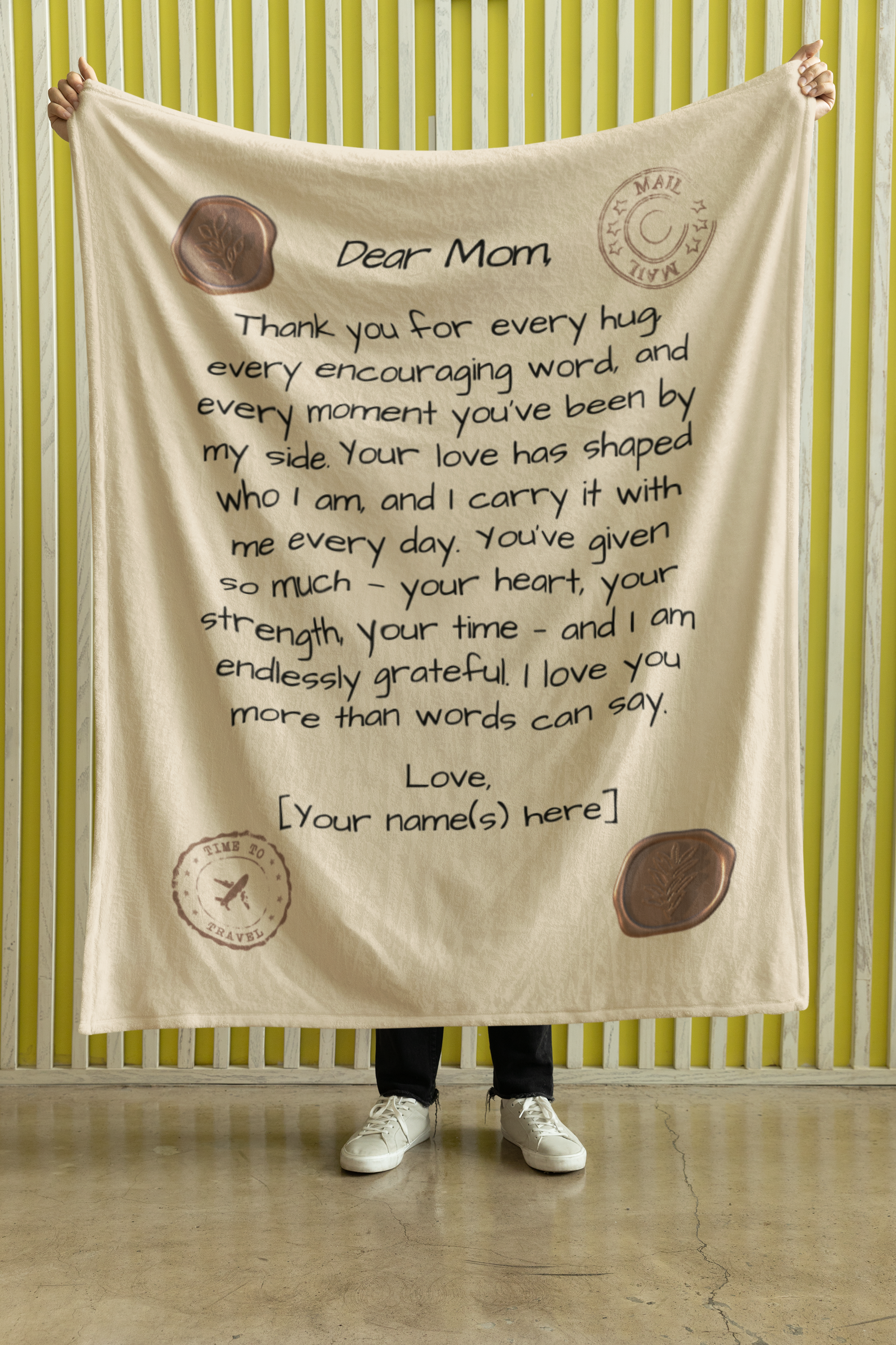 Letter to Mom Blanket – Vintage Bronze Edition (Premium, Personalized)