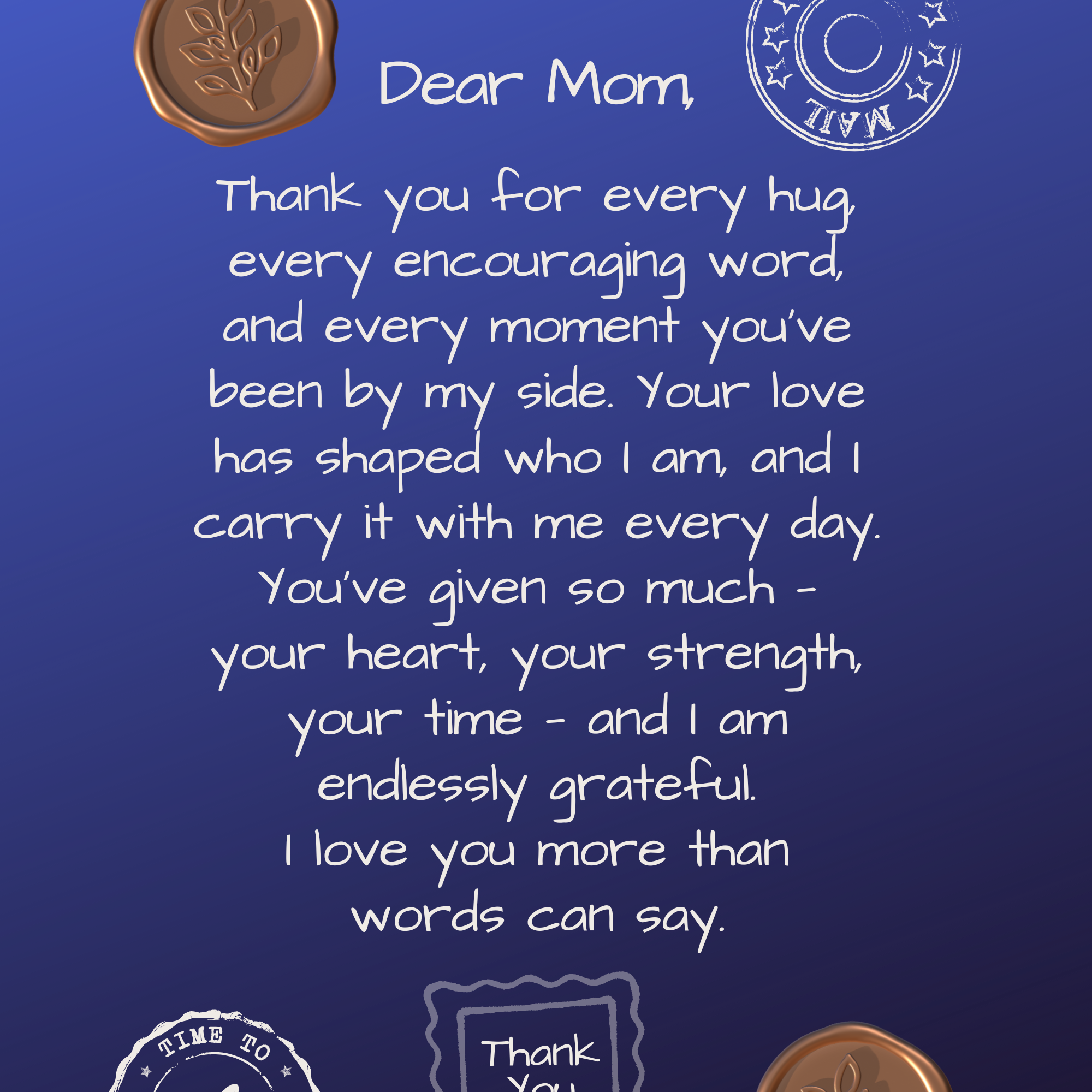 Letter to Mom Gift Bundle – Canvas Wall Art + Keepsake Mug (2 Sizes Available)