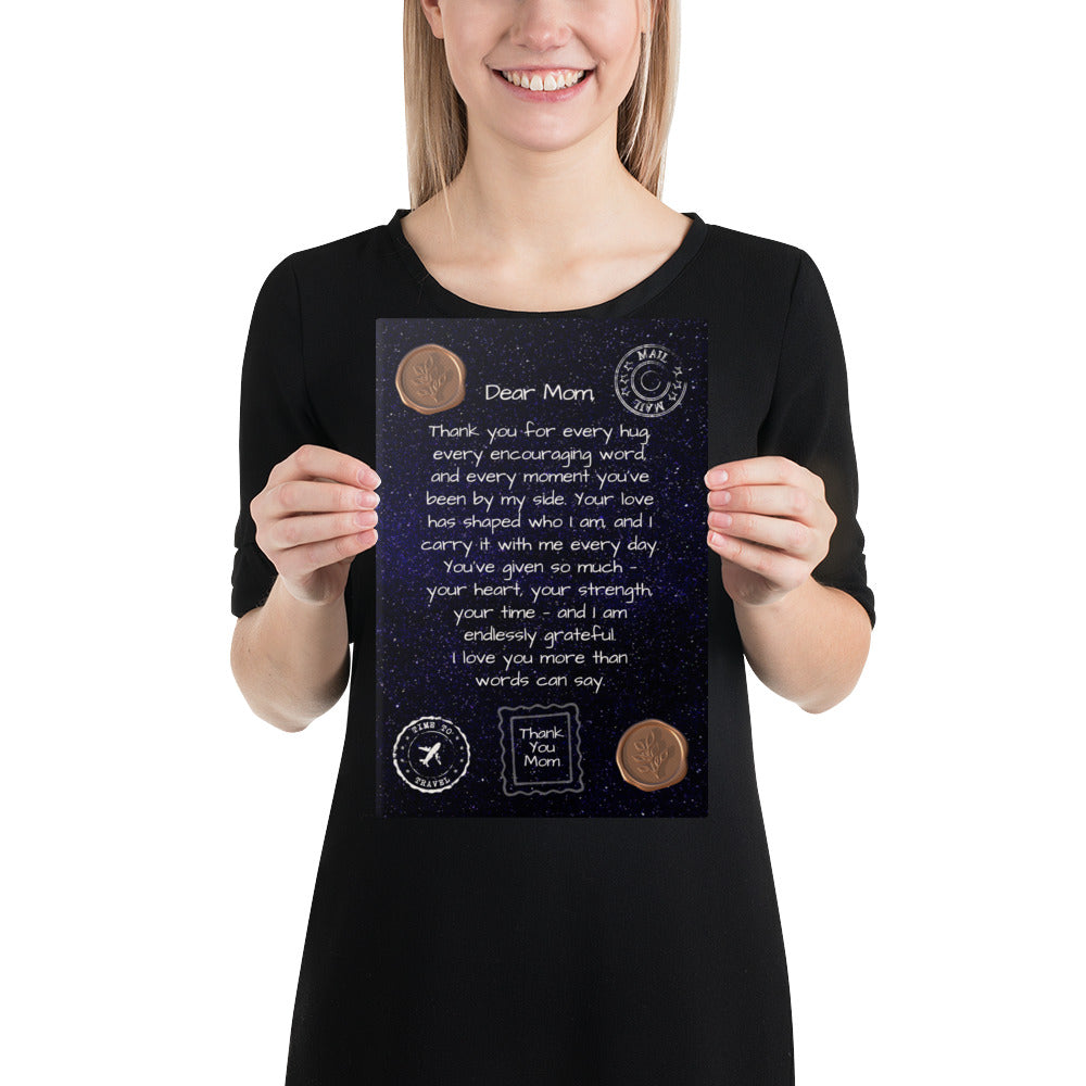 Letter to Mom – Midnight Sky Canvas Edition