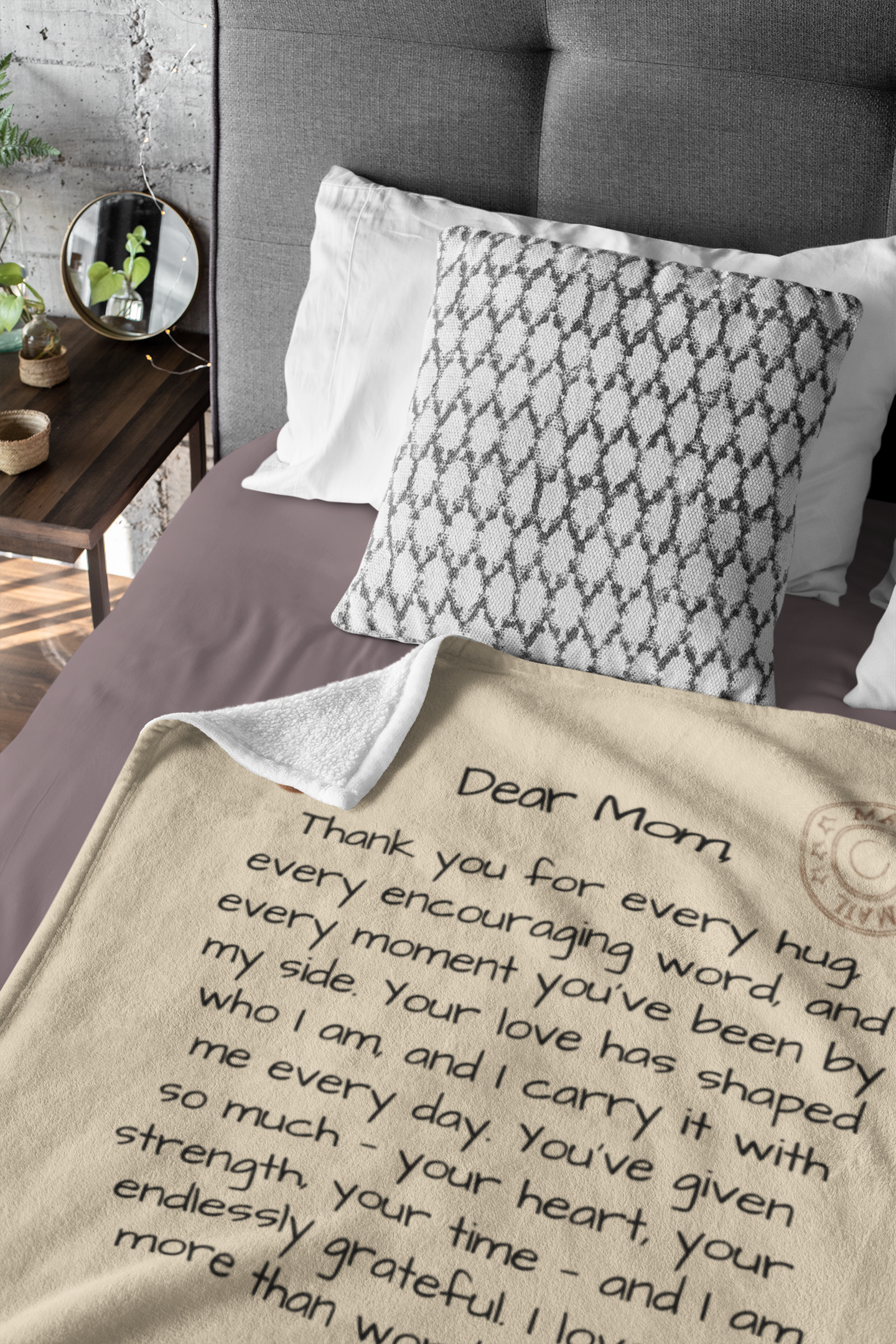 Letter to Mom Blanket – Vintage Bronze Edition (Premium, Personalized)