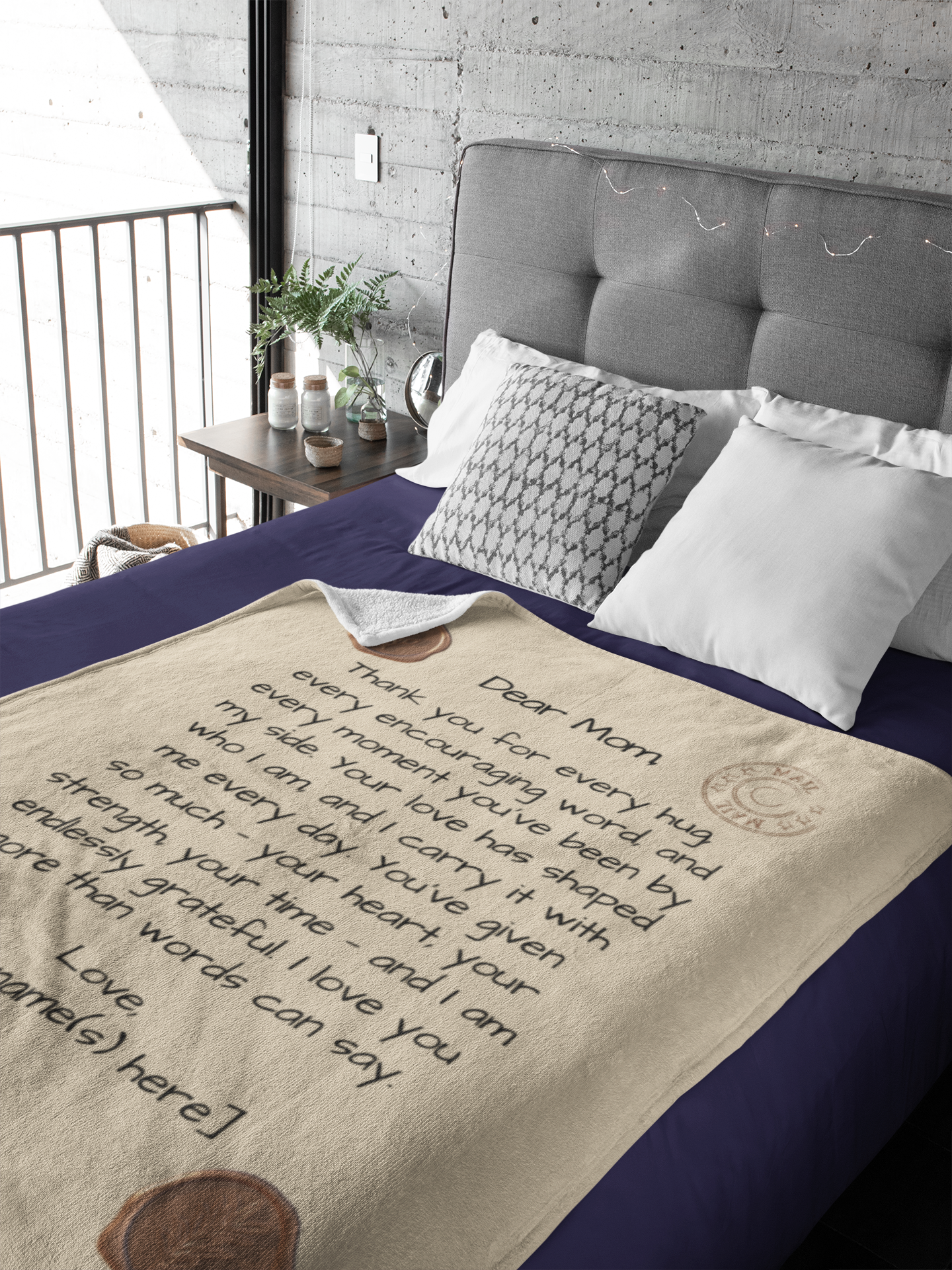 Letter to Mom Blanket – Vintage Bronze Edition (Premium, Personalized)