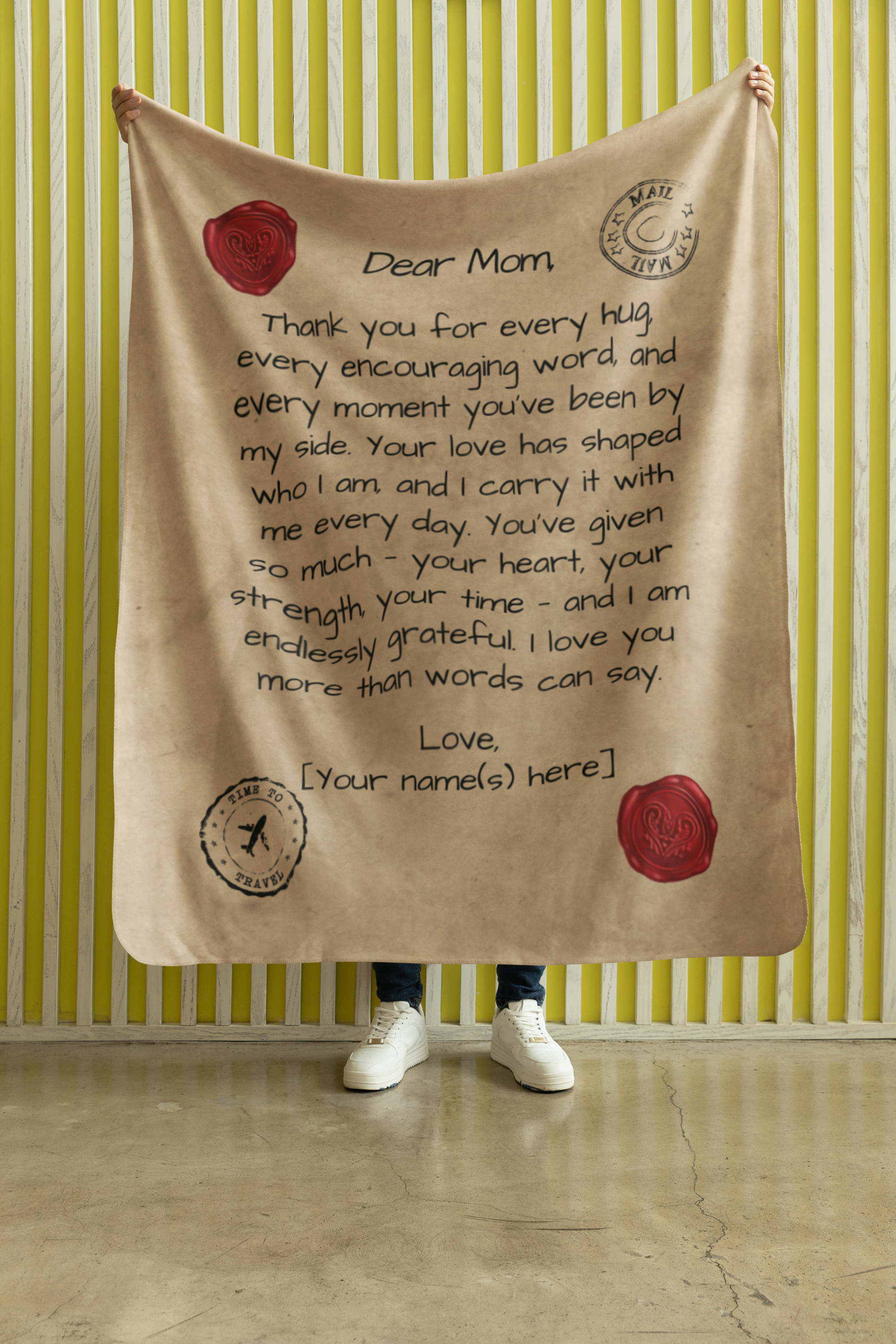 Letter to Mom Blanket – Red Seal Edition (Premium, Personalized)