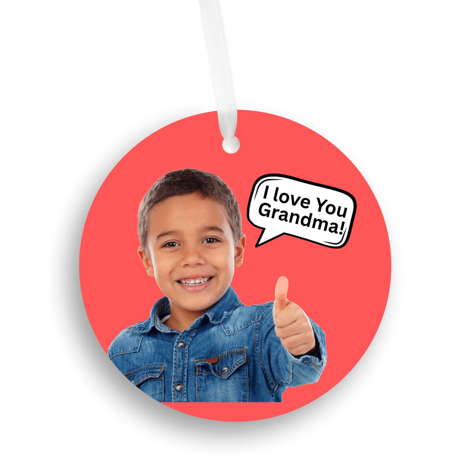 Say It With a Smile” – Personalized Car Charm (Photo + Bubble Text)