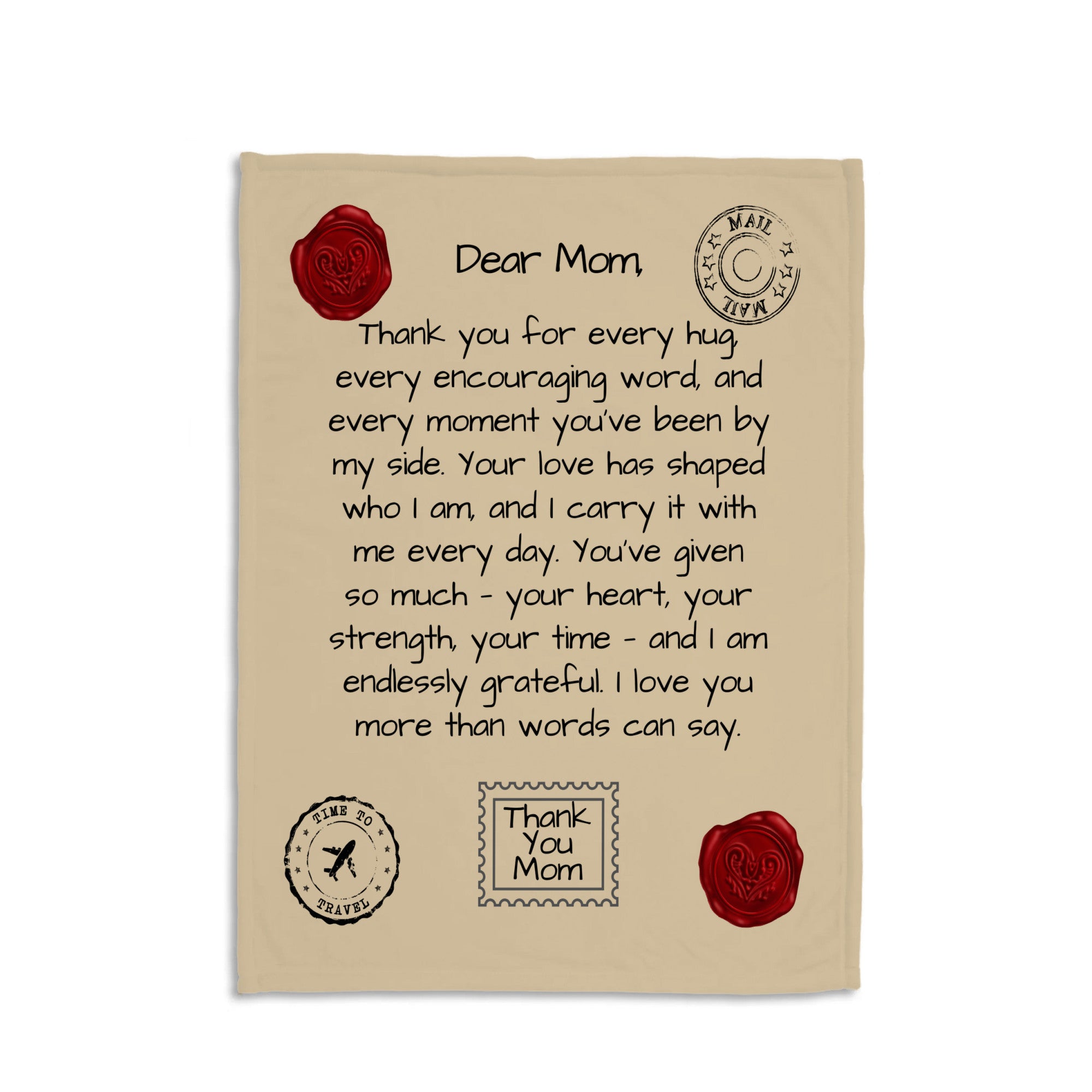 Letter to Mom Blanket – Classic Red Seal Edition (Standard)