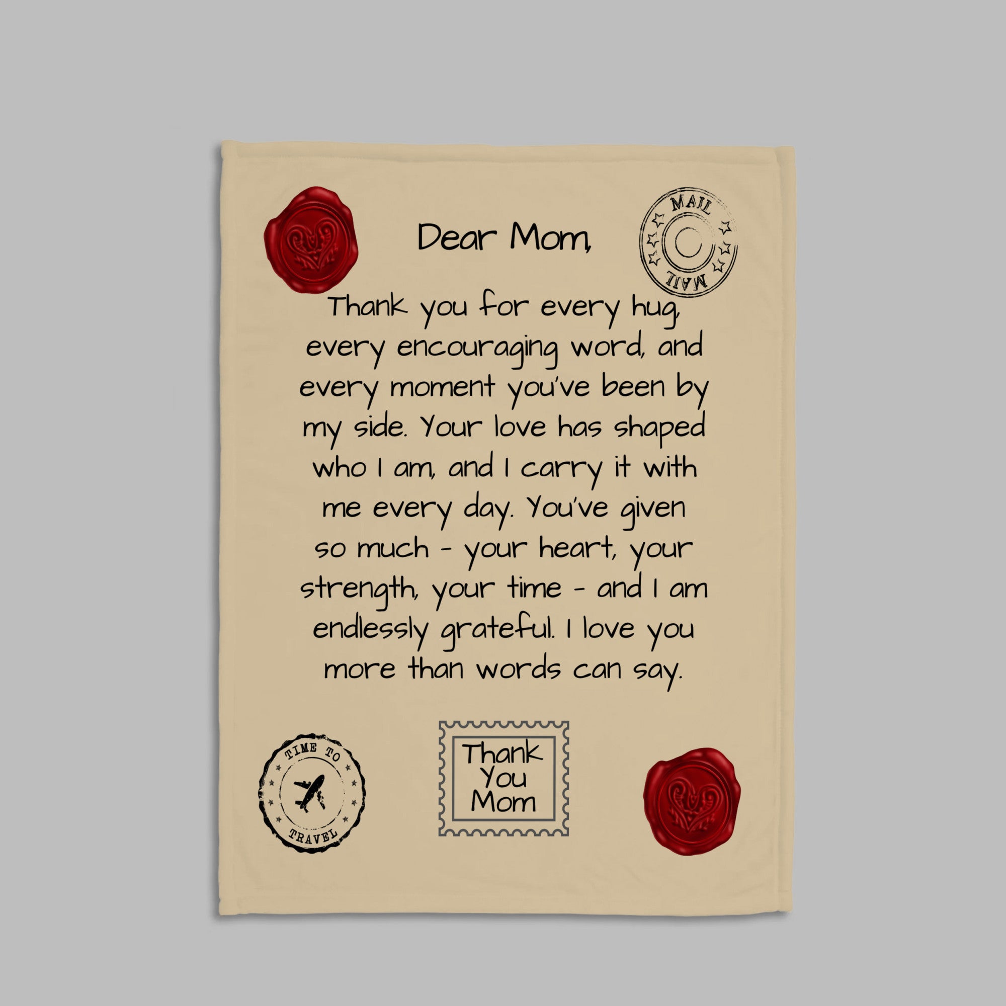 Letter to Mom Blanket – Classic Red Seal Edition (Standard)