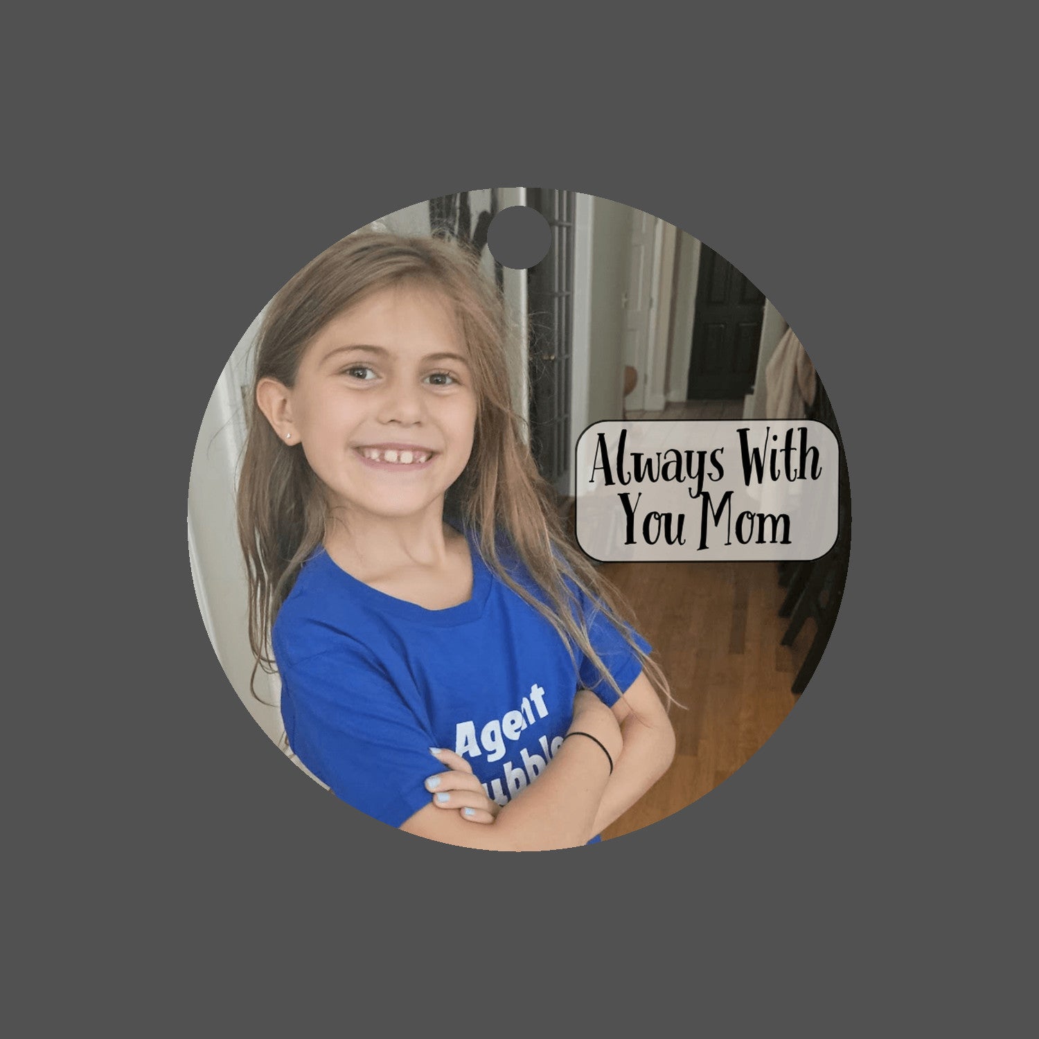 A Little Love to Hang in Her Car - Personalized Photo Charm for Mom