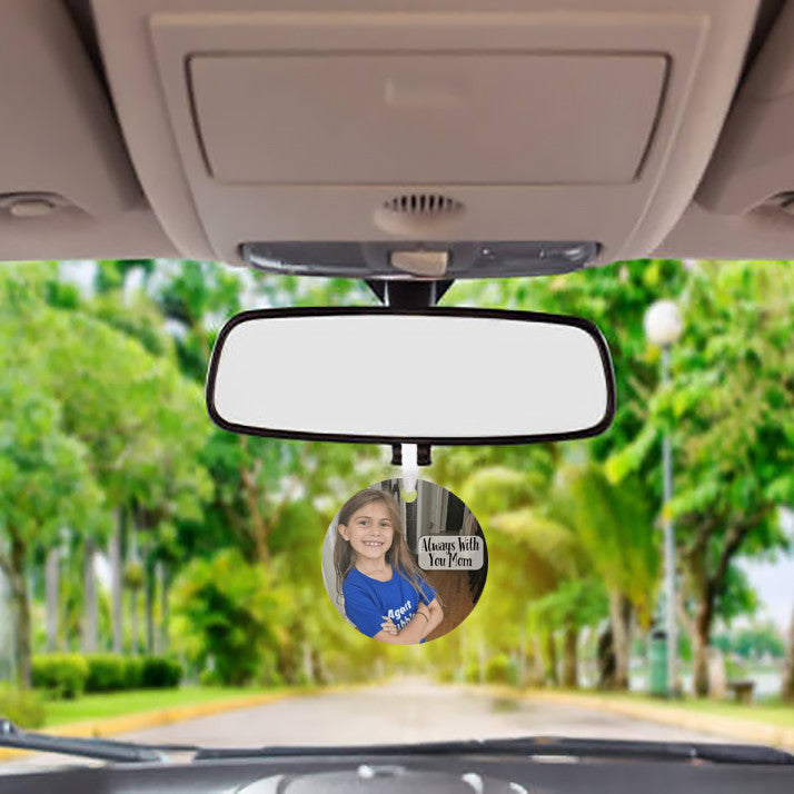 A Little Love to Hang in Her Car - Personalized Photo Charm for Mom
