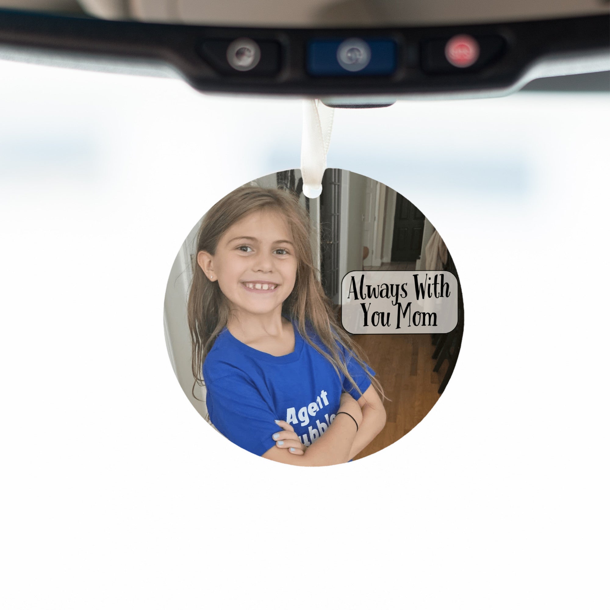 A Little Love to Hang in Her Car - Personalized Photo Charm for Mom