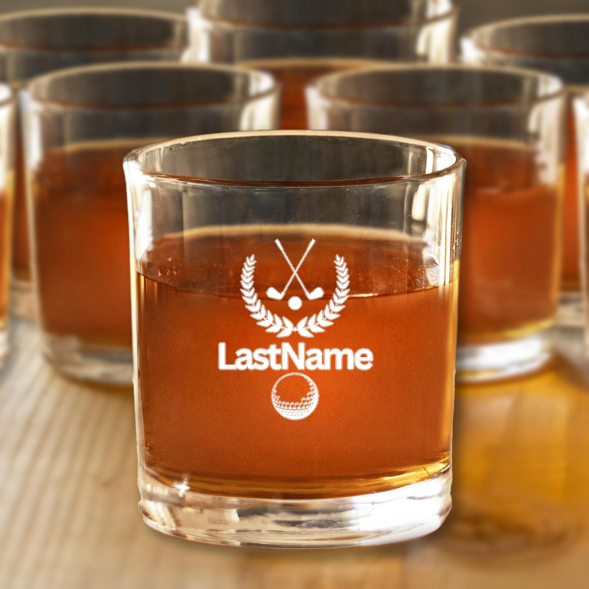 Personalized Golf Whiskey Glass