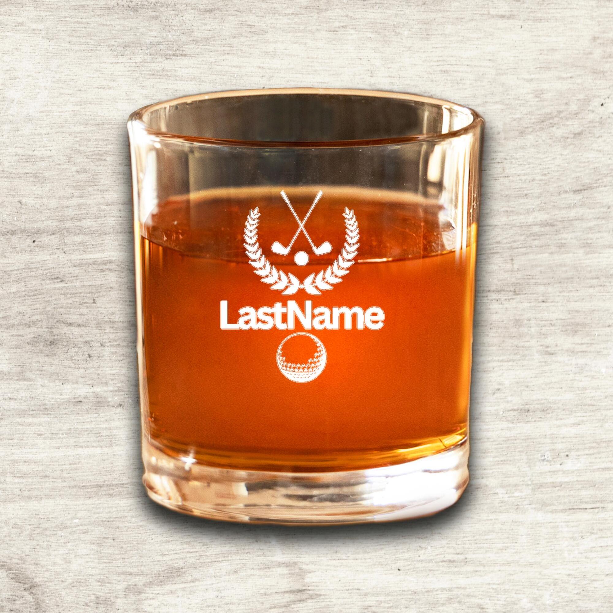 Personalized Golf Whiskey Glass