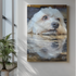 Aluminum Voice Message photograph of a dog with a reflective surface on a wall. PhotoGiftPro