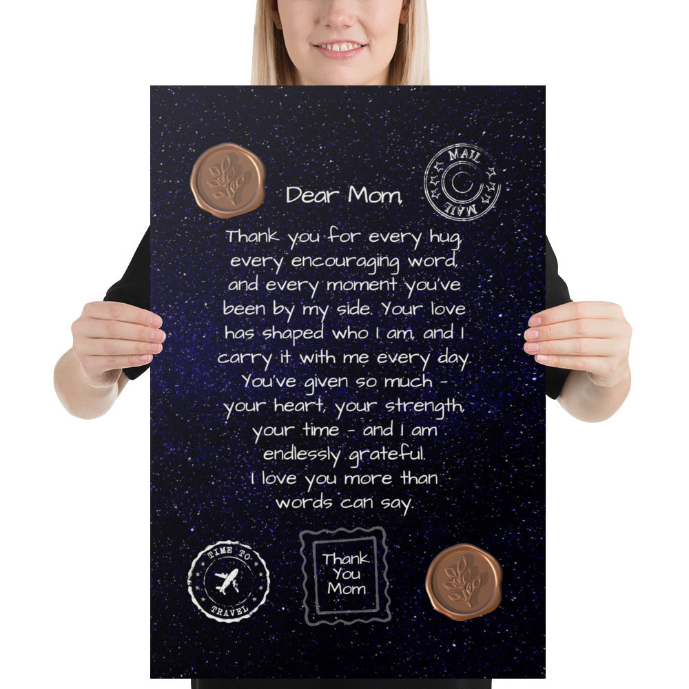 Letter to Mom – Midnight Sky Canvas Edition