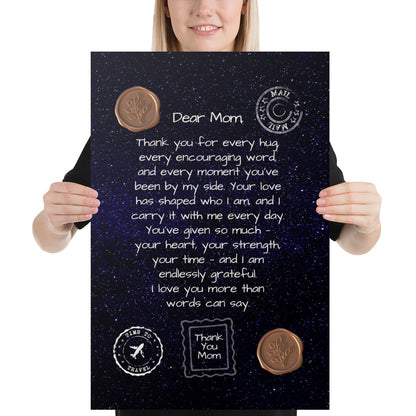 Letter to Mom – Midnight Sky Canvas Edition