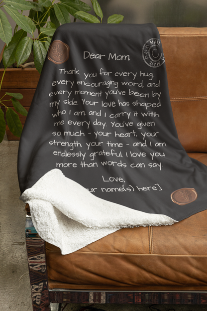 Letter to Mom Blanket – Midnight Sky Edition (Premium, Personalized)