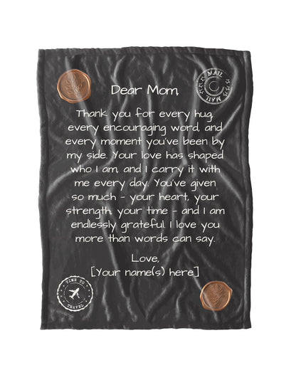 Letter to Mom Blanket – Midnight Sky Edition (Premium, Personalized)