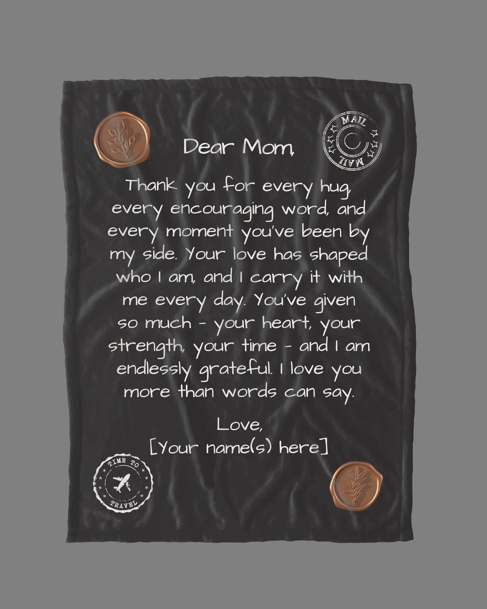 Letter to Mom Blanket – Midnight Sky Edition (Premium, Personalized)