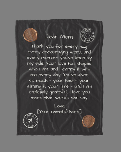 Letter to Mom Blanket – Midnight Sky Edition (Premium, Personalized)