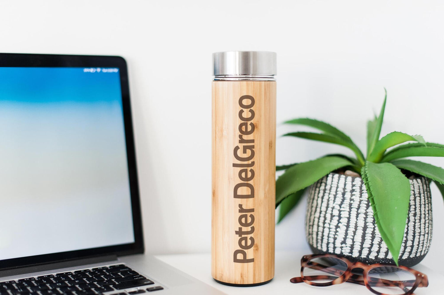 Personalized Bamboo Water Bottle