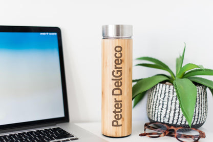 Personalized Bamboo Water Bottle
