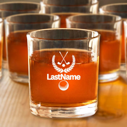 Personalized Golf Whiskey Glass