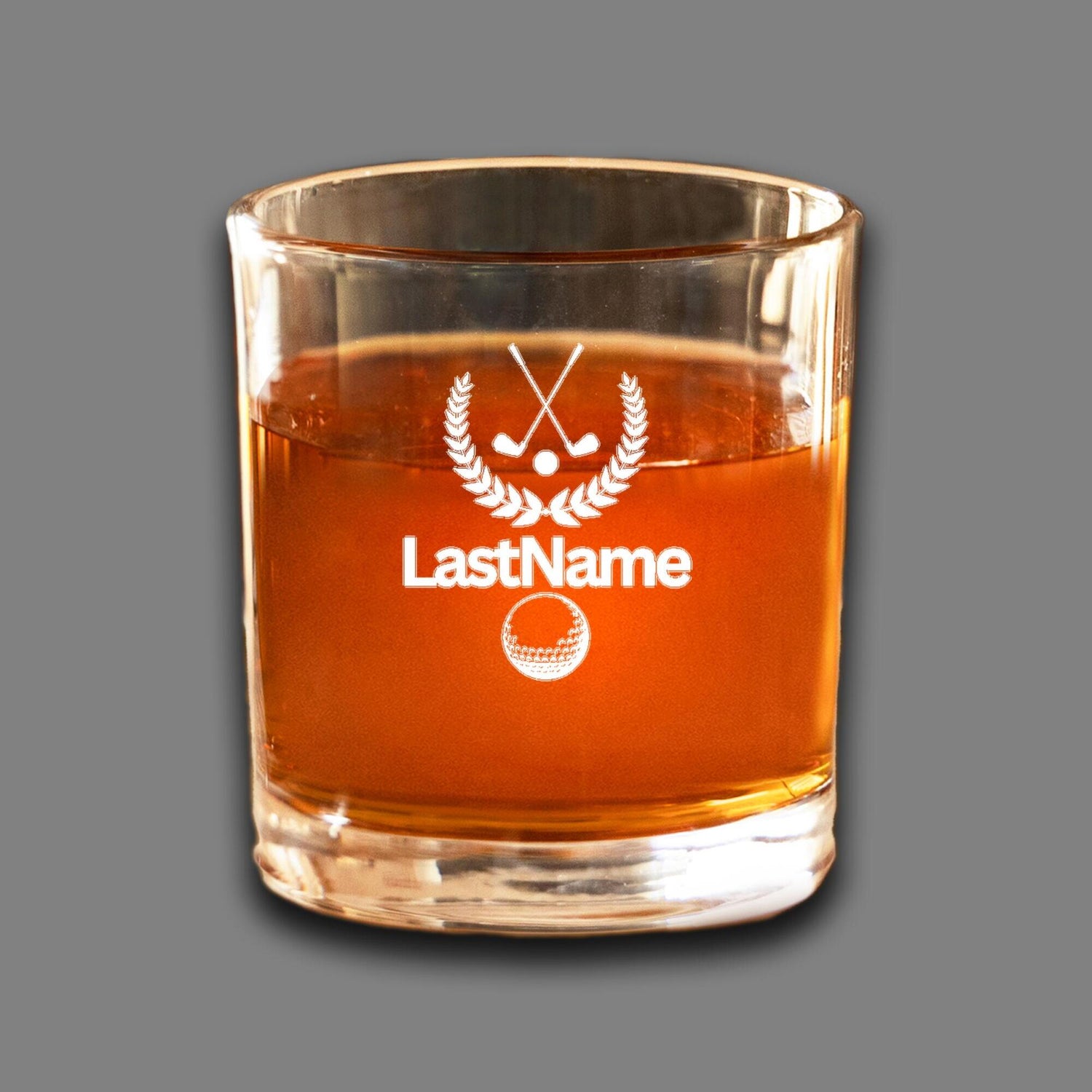Personalized Golf Whiskey Glass